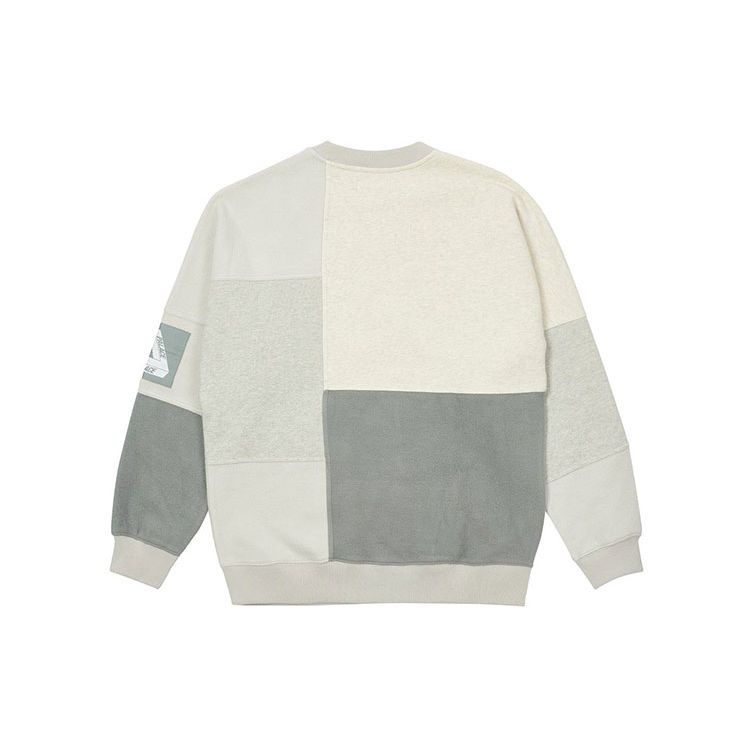 Palace SS22 Color Block Logo Crew Neck Pullover Sweater Men Tops Grey P22CS113