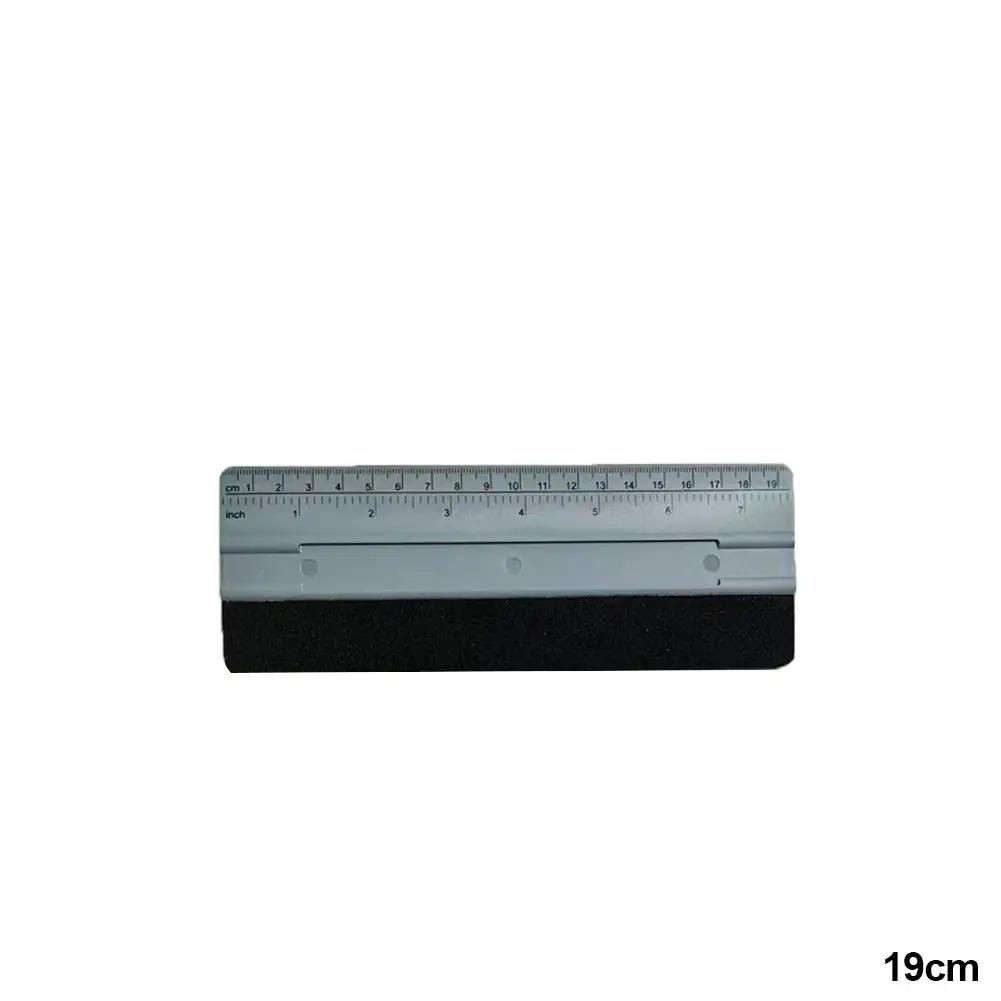 

19/24/28CM Long Squeegee with Scale Suede Felt Plastic Card Scraper Carbon Vinyl Wrap Tool Car Window Tint Water Wiper
