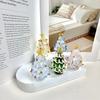 Mini Farbkristall Weihnachtsbaum Figur Sammlerstück Handgefertigt Mundgeblasenes Glas Weihnachtsbaum Ornament Tischplatte Festival Geschenk