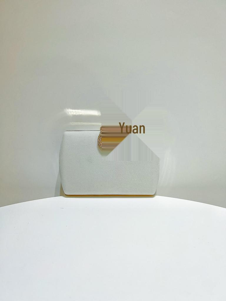 Rhinestone Buckle Velvet Evening Clutch with Chain - Perfect for Cheongsam