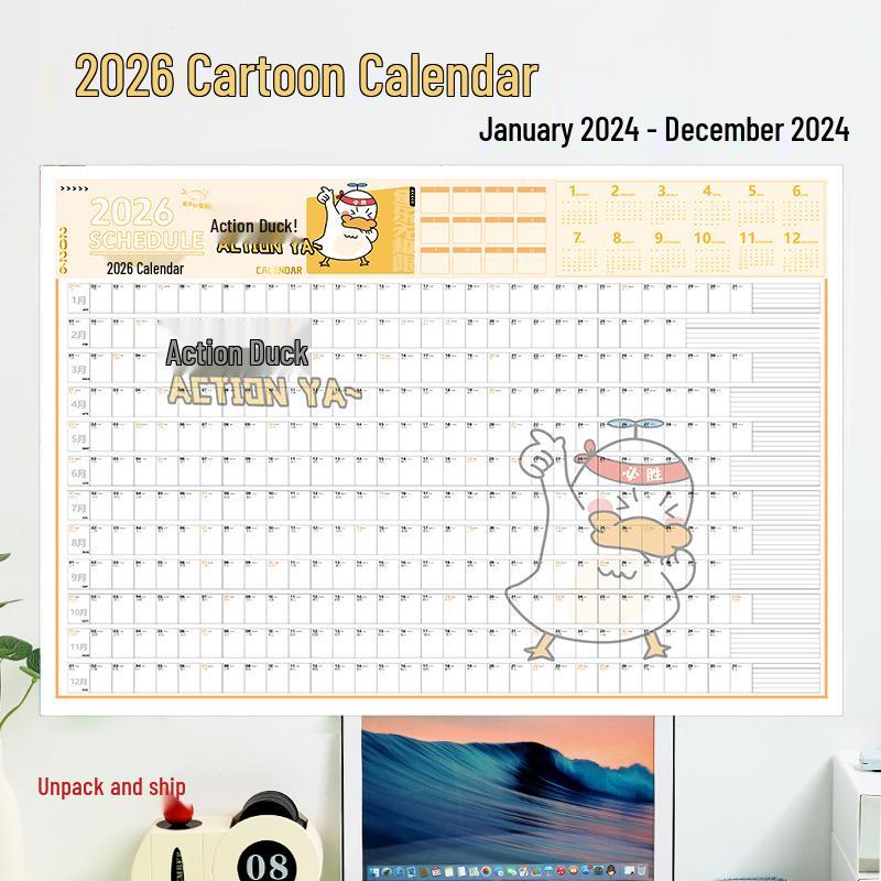 2026 Yearly Planner: Daily Check-in & Countdown Wall Calendar for Exam Prep