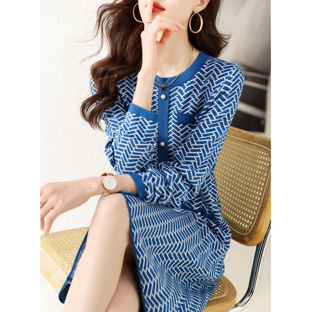 Herbst Neu Herbst Neuer Stil Stil Design Pendlerstil Strickkleid