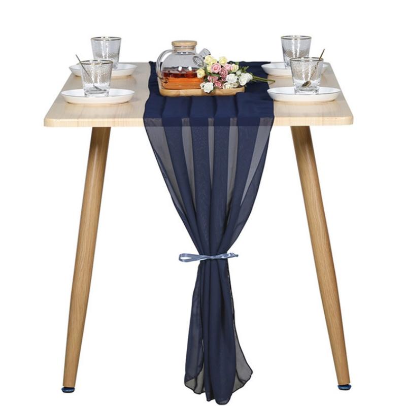 New Chiffon Table Flag European American Style Decorative Table Flag Wedding Decoration Chiffon Yarn Table Flag