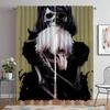 Kitchen Curtains 2 Pieces Tokyo Ghoul Window Curtain for Room 2 Panel Halloween Decoration Partition Home Interior Curtains