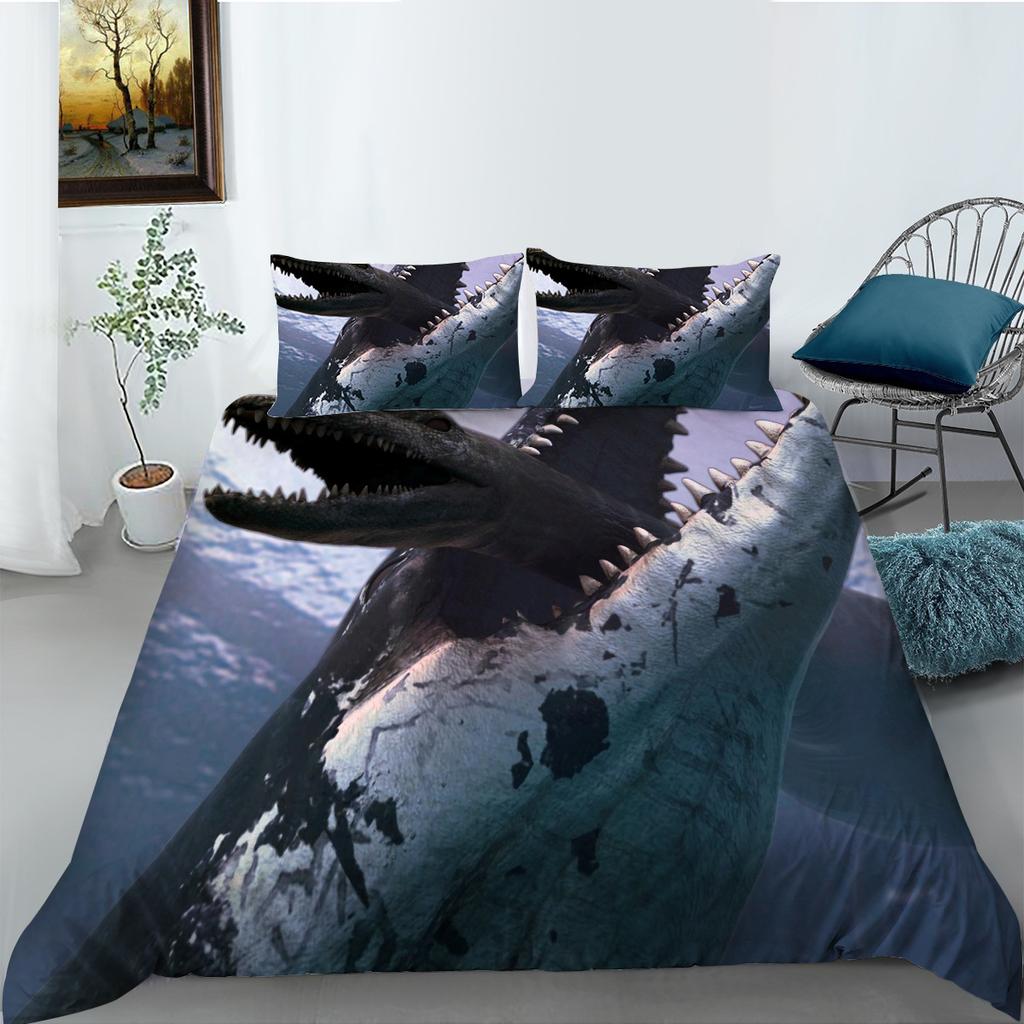 Polyester Duvet Cover Pillowcase Two-Piece Set 3D Digital Printing Dinosaur Series