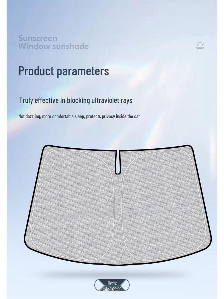 Tesla Model 3/Y Full Blackout Anti-Peeping Sunshade Curtains for Side Windows and Windshield