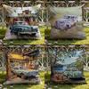 Watercolor Vintage C-Car Cushion Cover Home & Car Dual-Scene Pillow Cover: Reversible for Premium Comfort