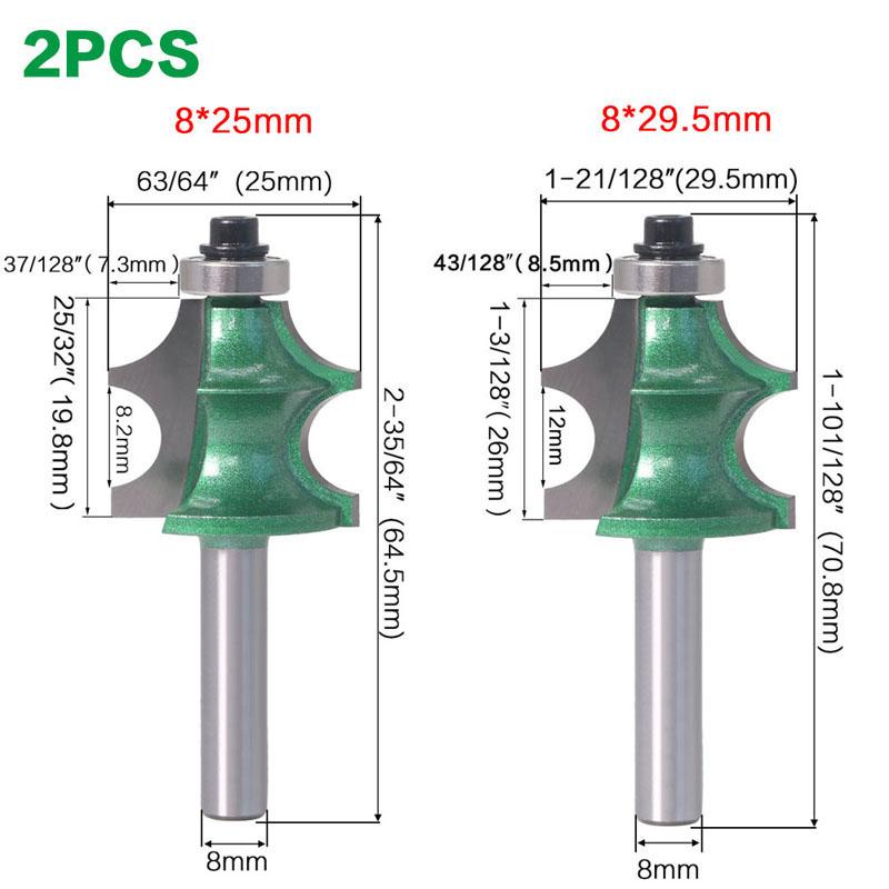 1/2pcs 8mm Shank Drawing Line Router Bit for Wood Woodworking Tools