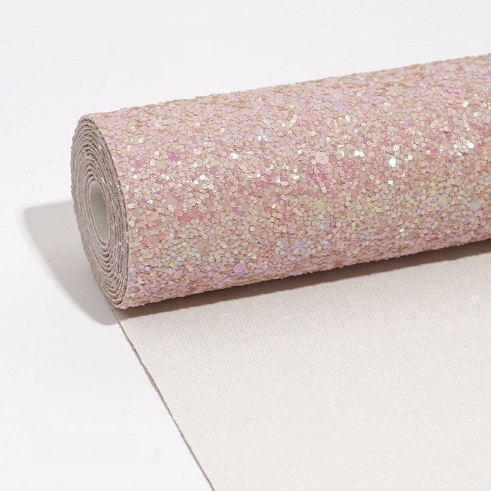 Colorful Glitter Glitter PVC Leather Fabric Sparkling Powder Faux Leather  Bag Making Material