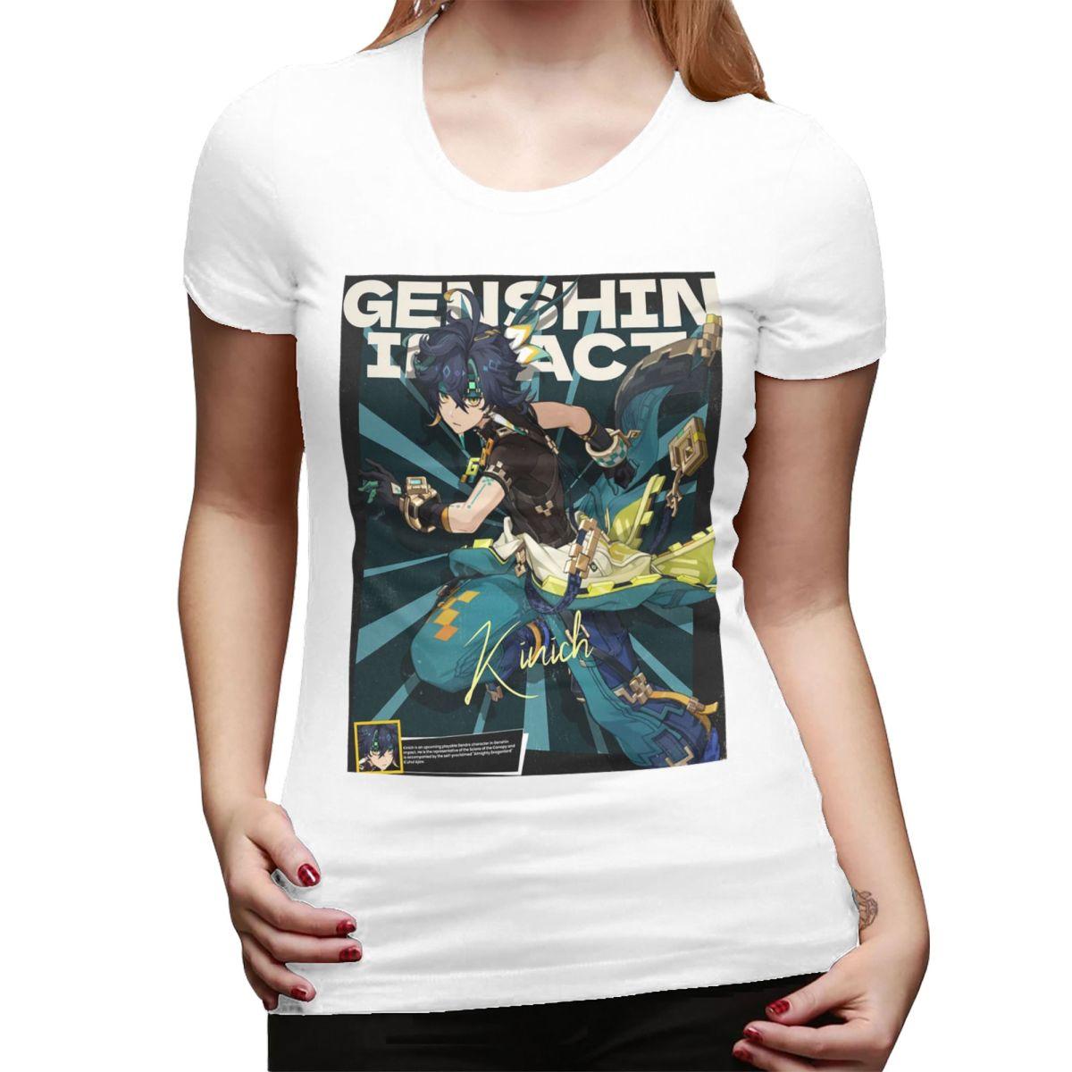 

Kinich Sunblast Genshin Impact TShirt for Women ONeck Streetwear T Shirts Womens Tees Short Summer Clothes Tops S