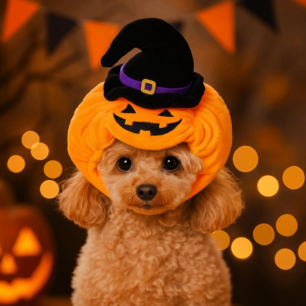 Pumpkin Pet Halloween Hat Cozy Cat Headgear Gift Dogs Hat  Costume