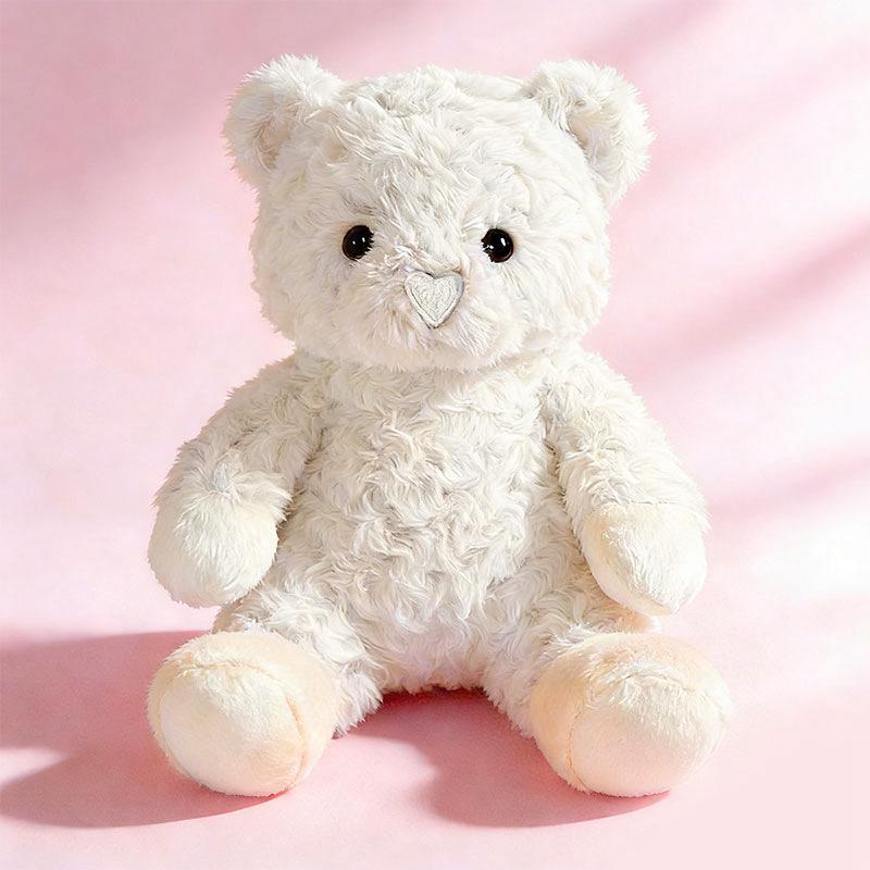 

Adorable Sitting Pose Teddy Bear Plush Toy - Children s Comfort Doll, Perfect Birthday Gift for Girls 25CM 0.2kg слонова кістка/білий