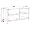 TV Stand in Black Oak Effect 100 x 40 x 50 cm Particleboard