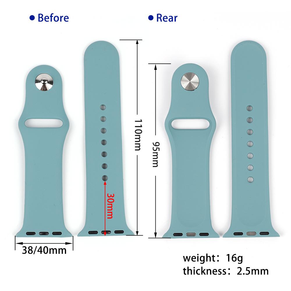 Silicone Watch Band 44mm 40mm 38mm 42mm Sport Loop Bracelet Waterproof Watchband iWatch Series 6 SE 5 4 3