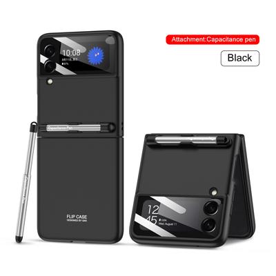 Anti -Drop Slim Matte Pc Folding Case For Samsung Galaxy Z Flip 3 Flip3 5g With Pen Comfortable Phone Cover