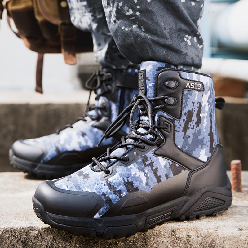 Camouflage Boots Men Desert Combat Boots Outdoor Field Training High Top Tactical Boots Jungle Training Boots
