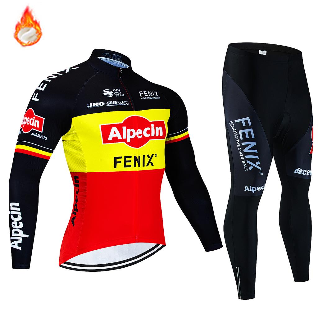 2026 Pro Team Winter Thermal Fleece Cycling Jersey Set Long Sleeve Bicycle Clothing MTB Bike Wear Maillot Ropa Ciclismo Cycling