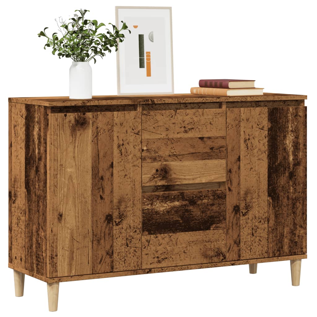 Sideboard Rustic Wood Look 102 x 35 x 70 cm Engineered Wood