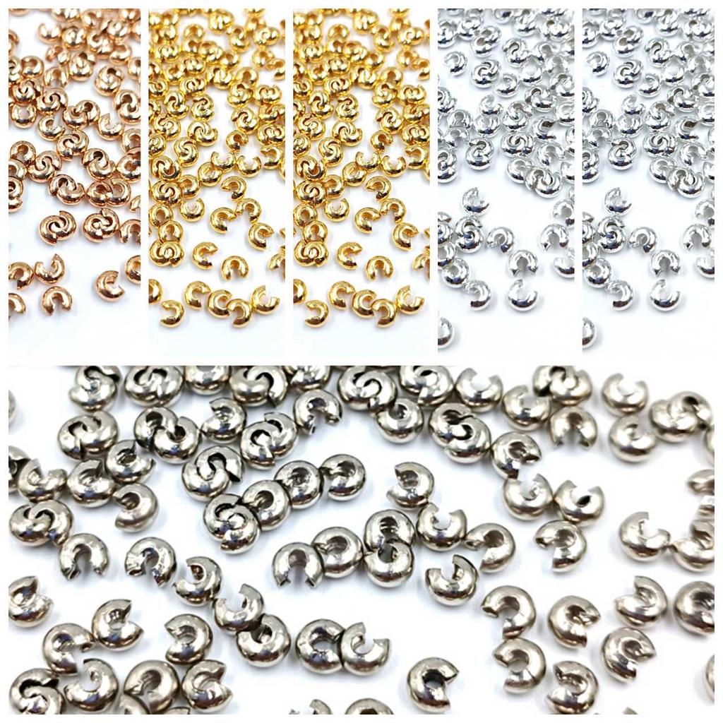 DIY Material Bag Clasp Crescent Clasp C Clasp Bracelet Positioning Bead Accessories Half Moon End Clasp Handmade 3/4/5mm Gold Sliver