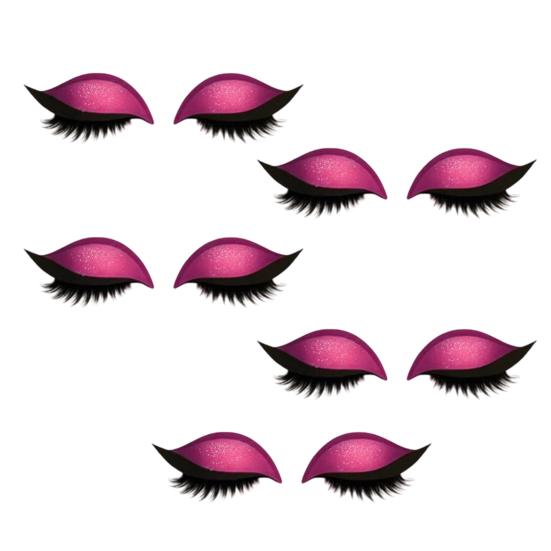 1/2/3/4/5 Pairs Lazy Eye Shadow Eyelash Patch 2-in-1 Eyeshadow Eyelashes Makeup Stickers