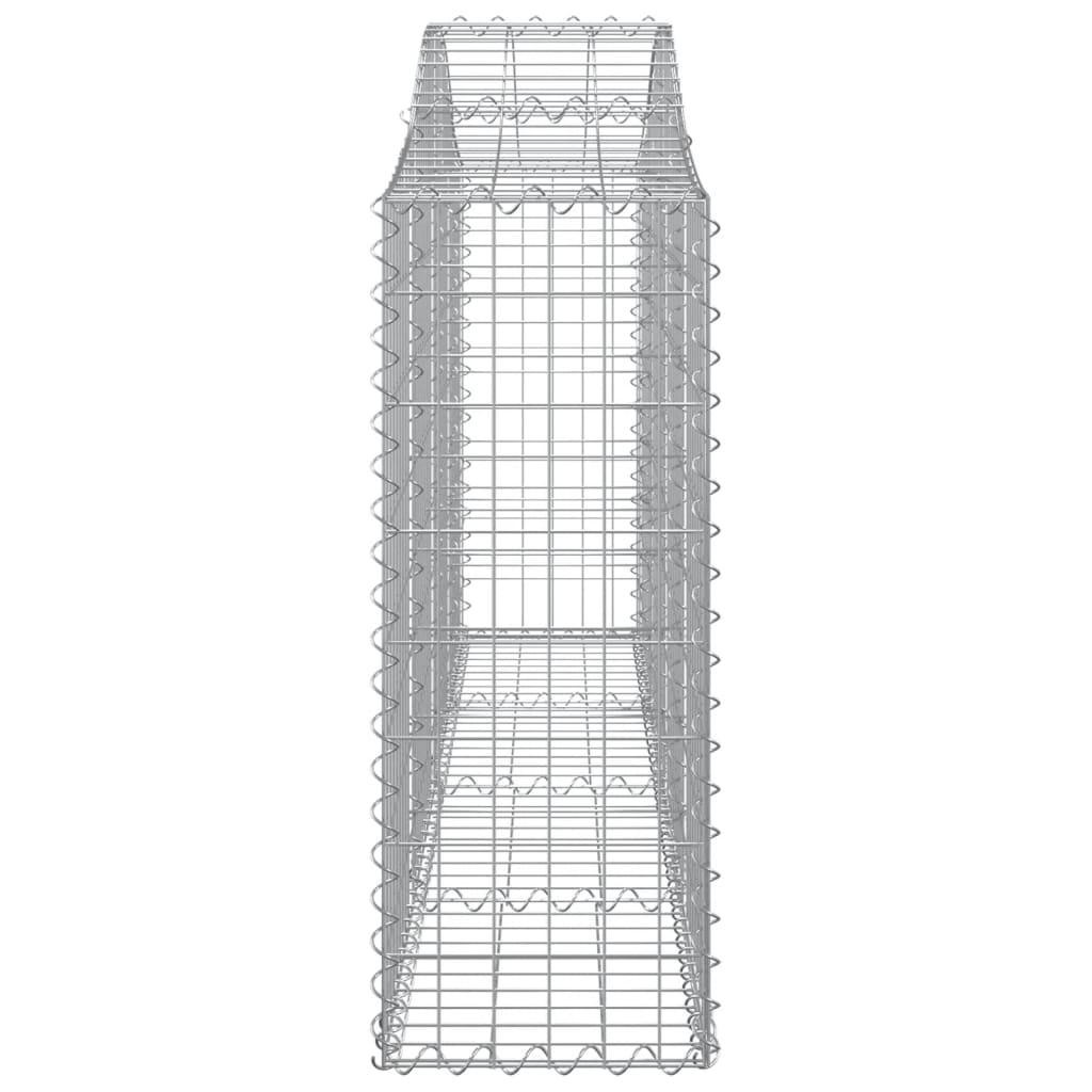 Vidaxl Kosze Gabionowe, 5 Szt, 200X30X80/100 Cm, Galwanizowane Żelazo