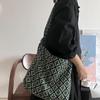 Niche Design 2024 New Retro Green Diamond-checked Corkwick Flannel Bag Women's Cross-body Shoulder Large Capacity