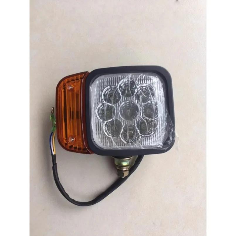 for New Source 65-75 Rubber Wheel Excavator Factory Front Headlight Assembly LED Combination Front Lamp 24V Turn Signal Assembly