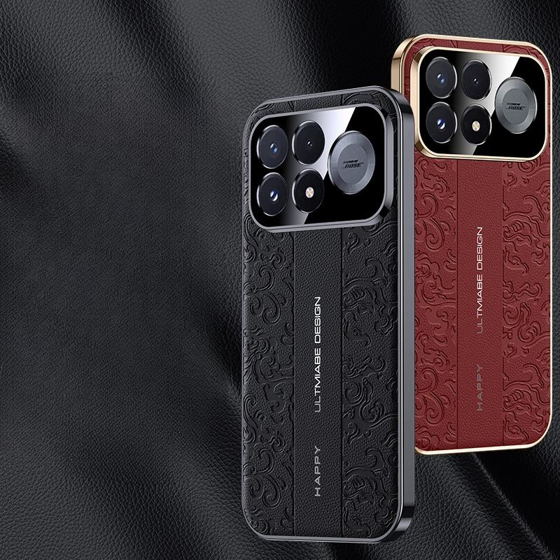 Για XIAOMI Redmi K100Pro K100 ProMax Δερμάτινη Θήκη με Χάραγμα Ανθεκτική στους Κραδασμούς Για POCO F9 Ultra Pro Επιμεταλλωμένο Κάλυμμα με Υφή Ευοίωνου Νεφέλου