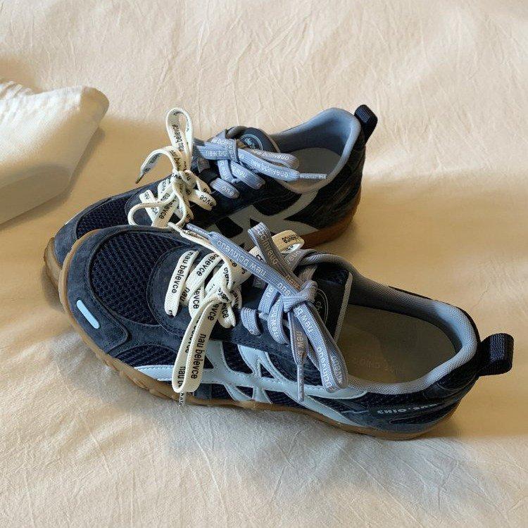 Leather Thick-soled 5CM Height Increase, German Training Shoes 2025 Autumn Super Fire Lightweight Summer Shoes Sports Shoes Casual Shoes