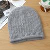 Women's Autumn and Winter Fashion Versatile Big Head Wing Rabbit Fur Warm Hat Korean Style Plus Velvet Thickened Windproof Knitted Wool Hat
