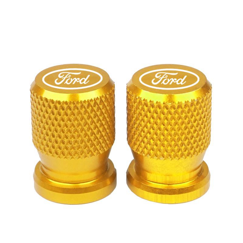 4PCS Car Wheel Tire Valve Caps CNC Aluminum Airtight Covers Sticker For Ford Fiesta Fusion Mondeo Mustang Ranger Transit Shelby