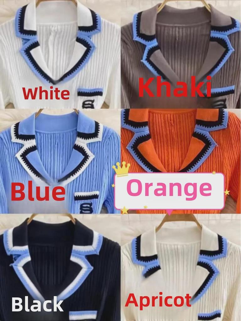 Jesienno-zimowa sukienka z dzianiny z klapami - Haftowana długa spódnica z elegancją i stylem