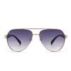 Sunglasses Large Frame Niche Y2K Toad Glasses Double Beam Metal Advanced Pilot Sunglasses