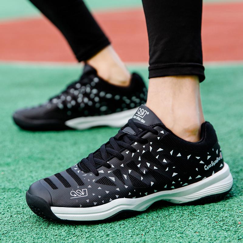 Absorção de choque do casal anti-skid resistente ao desgaste moda ao ar livre sapatos de badminton sapatos de vôlei treinamento sapatos esportivos