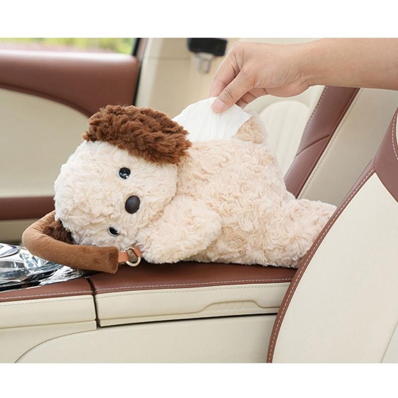 Dog Shaped Wall Mounted Tissue Box for Home Decoration Hanging Car Paper Towel Holder Home Decoration Accessories