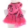 Excellent LOUIS VUITTON Scarf Escalp Logo Mania Shine Virgin wool Women M76070 Used