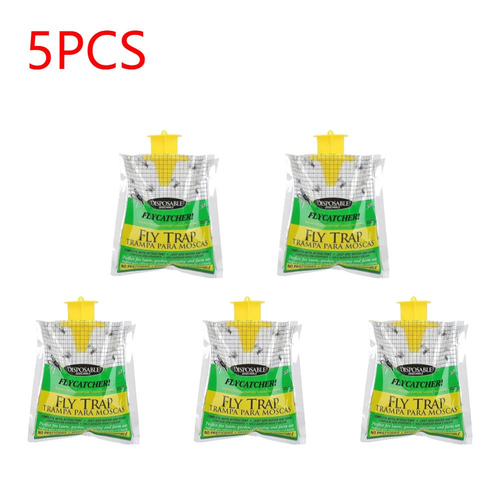 

5-30PCS Fly Trap Hanging Bag with Fly Bait Disposable Fly Catcher Bag Non-Toxic Fly Lure Bag Pest Trap Insect Bug Killer