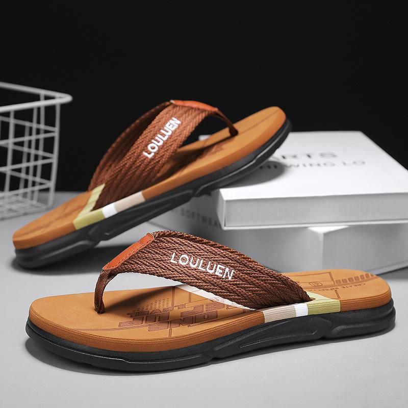 Summer new flip-flops men's high-end casual pinch men's slippers wear non-slip beach slippers