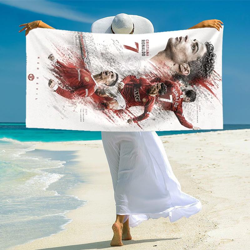 Ronaldo Legacy Passion Power Glory Beach Towel Outdoor Camping Beach Towel For Vacation Photos Quickdrying Swim Towel Absorbent Bath Towel Seaside