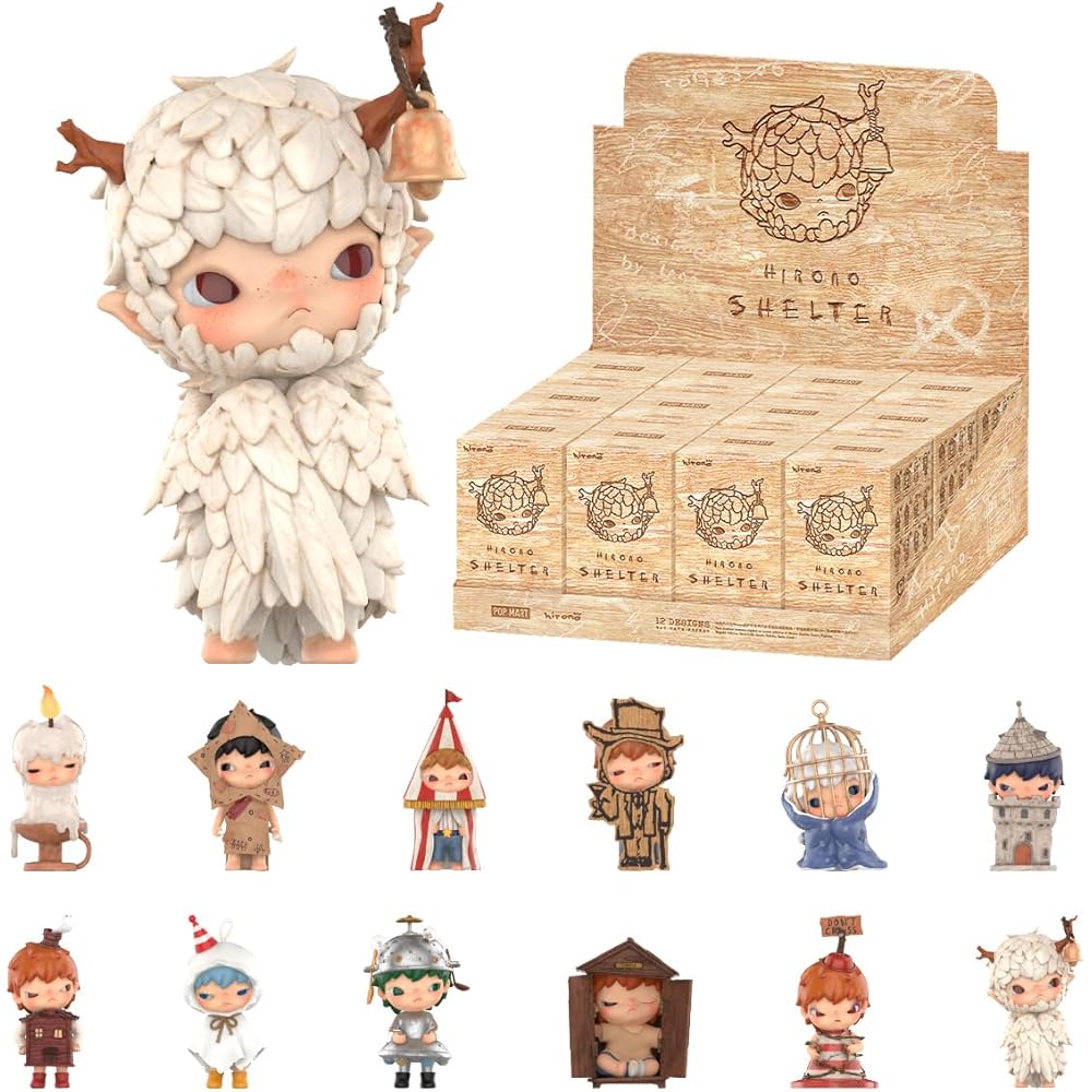 Pop Mart Hirono Shelter Assorted Box 12 Pieces Premium Gacha Figure Model Toy Original Character