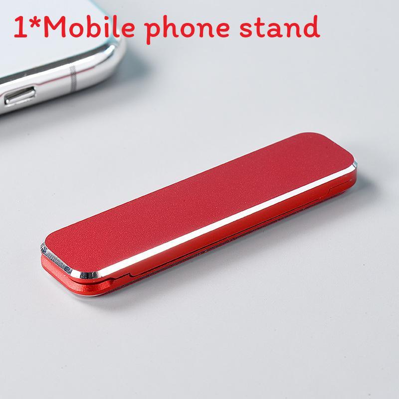 Aluminum Alloy Mini Portable Phone Stand With Sticky Back Support For Travel And Office Use