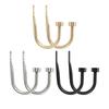2Pcs Wall Mounted Drapery Holdbacks, Iron Curtain Holdback Tiebacks Hooks with Screws for Window Drapes In Living Room Decors