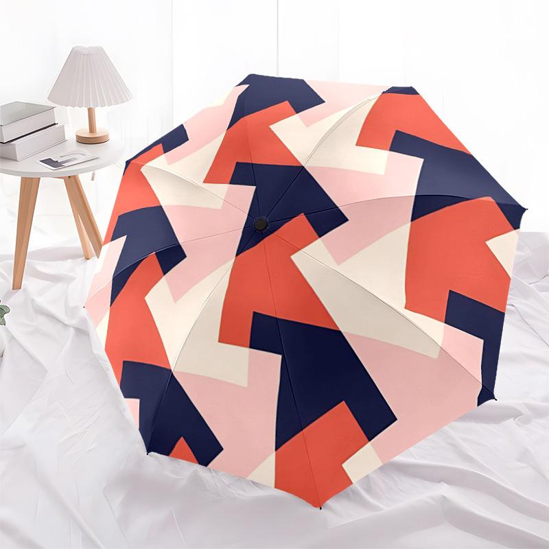 

1pc Abstract Pattern Automatic Open 8-Rib Windproof Umbrella, Travel & Commuting, Suitable for All Seasons