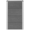 Raised Garden Bed Gray 50 X 30 X 22 Cm WPC and Aluminum