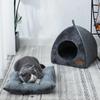 Cat Cottage Triangle Cat Litter Enclosed Cat House Pet Litter Warm Thickened Deep Sleep Kennel Pet Supplies