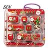 Adult Stress Relief Gift Christmas 7-Key Fidget Keyboard Keychain, Light Up Mini Game Toy, Portable Compact Accessory Stocking Stuffer Party