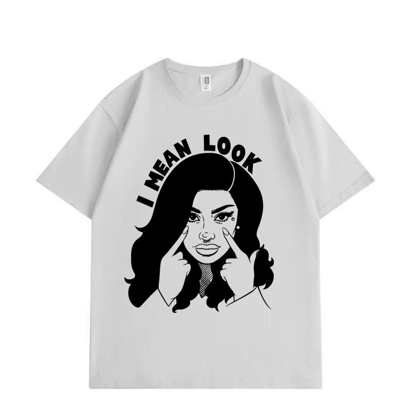 

Rapper Cardi B Meme T-shirt I Mean Look Graphic T Shirts Men s Women s Clothing Fashion Hip Hop Short Sleeve T-shirts Streetwear 5XL різнокольоровий