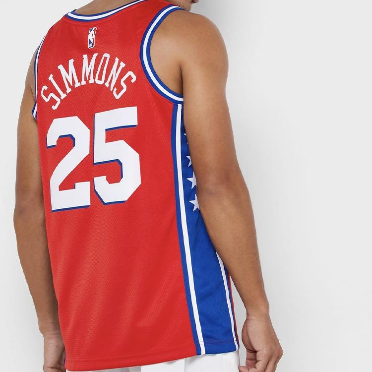 Nike Philadelphia 76ers Ben Simmons Swingman Jersey For Men Red Men's AT9812-658