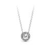 Round Cut Unique Design 925 Silver Cubic Zirconia Necklace Women Necklace 396240CZ