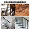 Aluminum Alloy Baluster Shoes Stair Flat Shoe with Screw Holes for 1/2 Inch Square Scroll Basket Twist Knuckle Staircase Balusters Metal Spindle